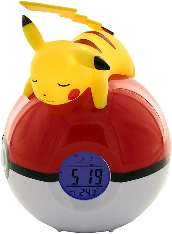 Teknofun - Pokemon Pikachu Light Up FM Alarm Clock - Radio Wecker (ca 16cm) - 811354 Pikachu Pokemon