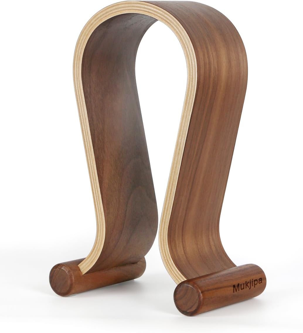 Mujipa Kopfhörerständer aus Holz, stilvoller Schreibtisch-Headset-Halter für Over-Ear-Kopfhörer, Hea