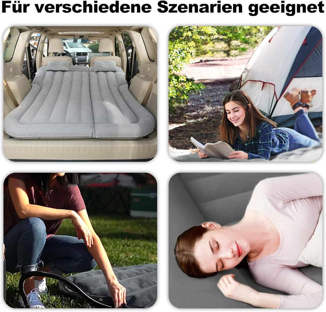 Ergocar Auto Luftmatratze Camping SUV &amp; MPV Matratze Aufblasbar mit Kissen Luftmatratze 2 Person Sch