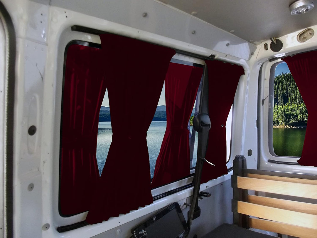 BREMER SITZBEZÜGE Mass Gardinen Vorhänge Sonnenschutz kompatibel mit VW T4 Transporter Caravelle Lan