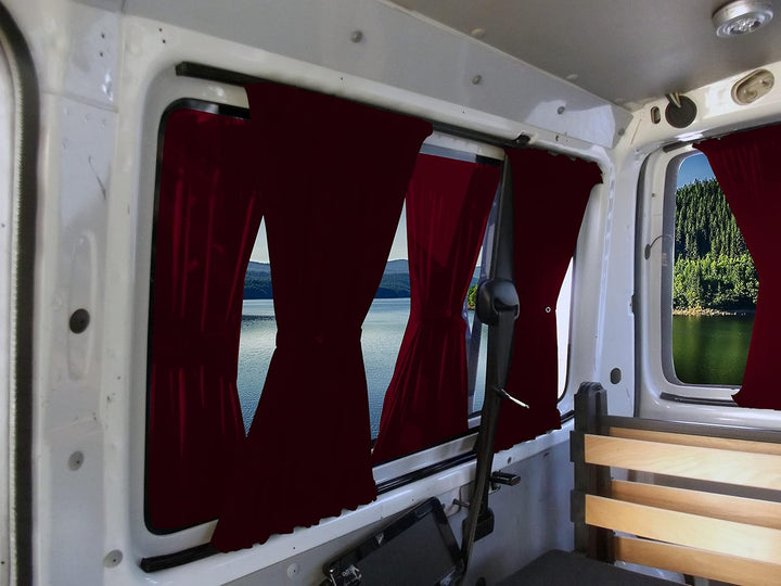 BREMER SITZBEZÜGE Mass Gardinen Vorhänge Sonnenschutz kompatibel mit VW T4 Transporter Caravelle Lan