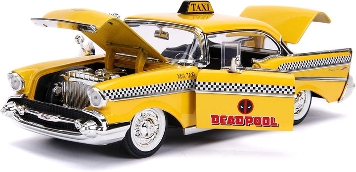 Jada JA30290 1:24 Deadpool Taxi mit Figur, Mehrfarbig