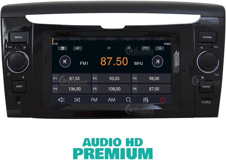 Personalisiertes Autoradio für Lancia Ypsilon serienmässig ohne Front-USB Android GPS Bluetooth WiFi