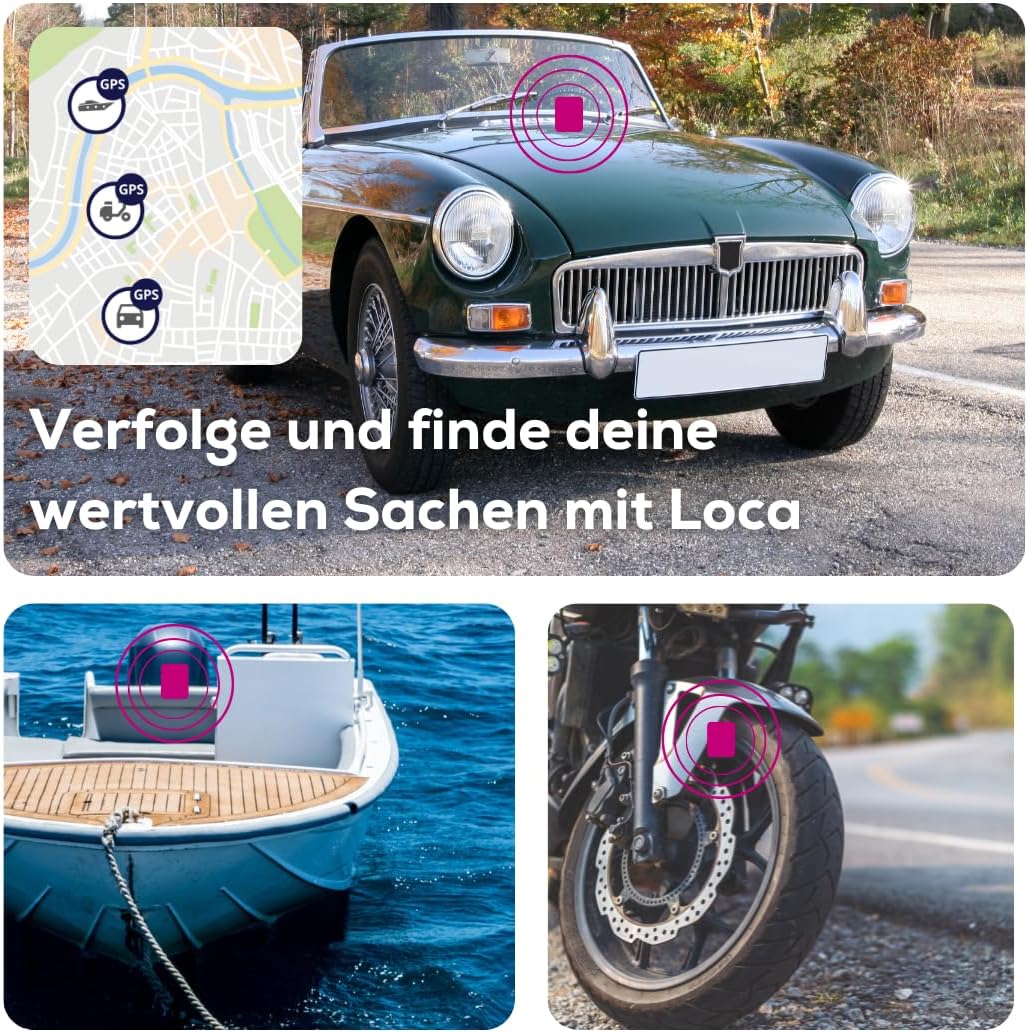 Loca 2 GPS-Tracker - Kein Abonnement oder SIM-Karte - 3 Jahre Batterielebensdauer - Wasserdicht - Be