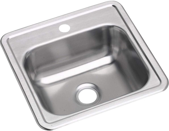 Elkay D115151 Dayton Edelstahl-Spüle, für eine Spülbecken, zur Befestigung an der Oberseite, Satin,