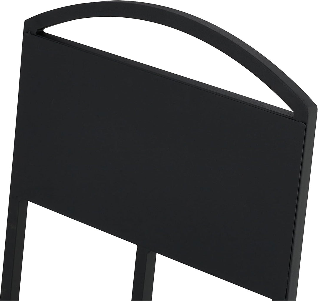 Relaxdays Kaminholzkorb, Metall, klappbarer Holztragekorb, HxBxT: 44 x 52 x 31 cm, Kaminholzhalter f