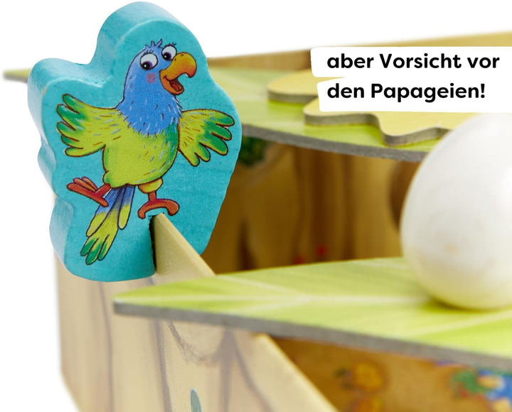 HABA Auweia, Frau Geier! – Spannendes Geschicklichkeitsspiel aus Holz, Nestbau, für Kinder ab 3 Jahr