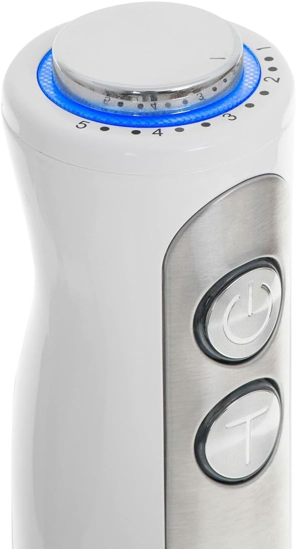 Adler AD 4625w Elektrischer Pürierstab, 1500 W, Stabmixer mit fünfstufige Geschwindigkeitsregulierun