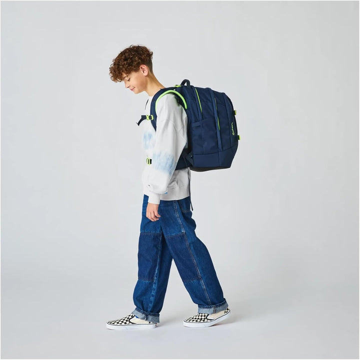 Satch Pack ab 5. Klasse ergonomisch 30L Stauraum standfest Organisationstalent Einheitsgrösse Toxic
