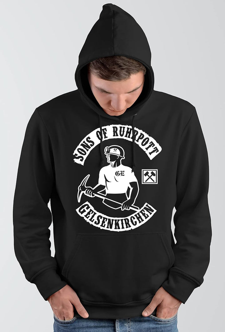 Sons of Ruhrpott Gelsenkirchen Herren Kapuzenpullover | Ruhrpott Geschenke Männer - Ruhrpott Pullove
