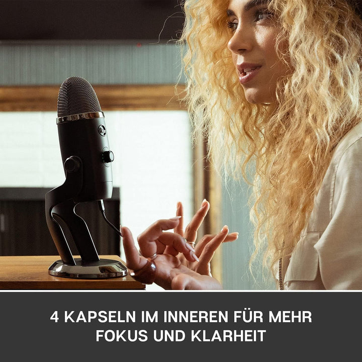 Logitech for Creators Blue Yeti X USB-Mikrofon für PC, Podcast, Gaming, Streaming, Studio, Computerm