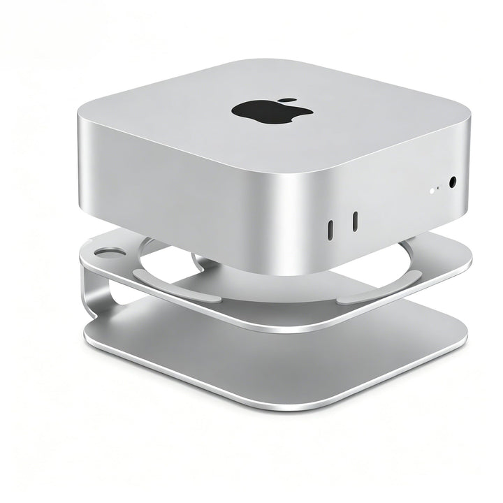 Mac mini M4 Ständer, Aluminium-Halterung für 2024 Mac mini M4 und M4 Pro, integrierte Kühlung, Zugri