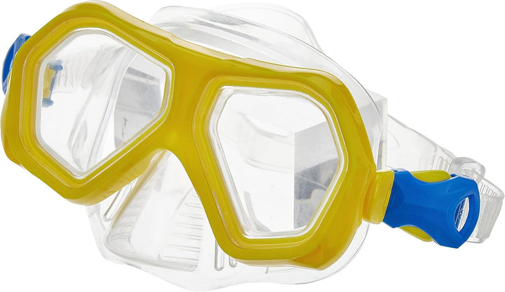 Speedo Jungen Leisure Junior Dual Lenses Combo Schwimmbrille Einheitsgrösse gelb/königsblau, Einheit