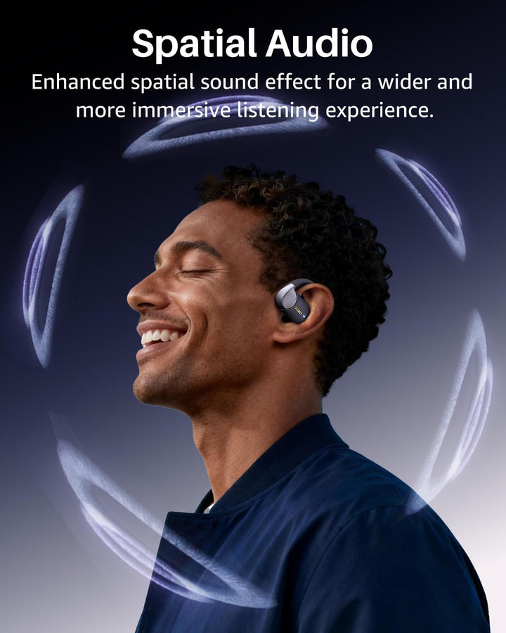 TOZO Open X2 Pro Open-Ear Kopfhörer (Titanschwarz, Sets A) | 15,4-mm Treiber, Gyro Spatial Audio, Du