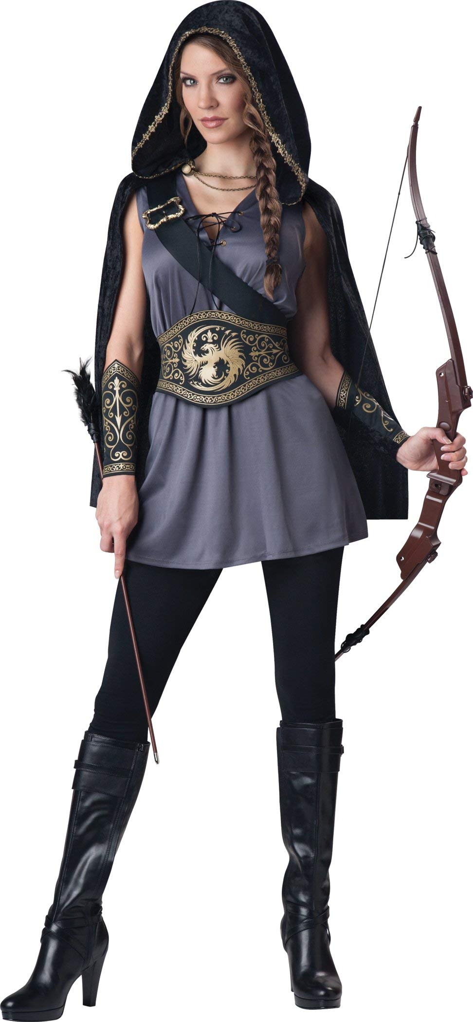 InCharacter Adult Huntress Fancy Dress Costume Small S Schwarz, S Schwarz
