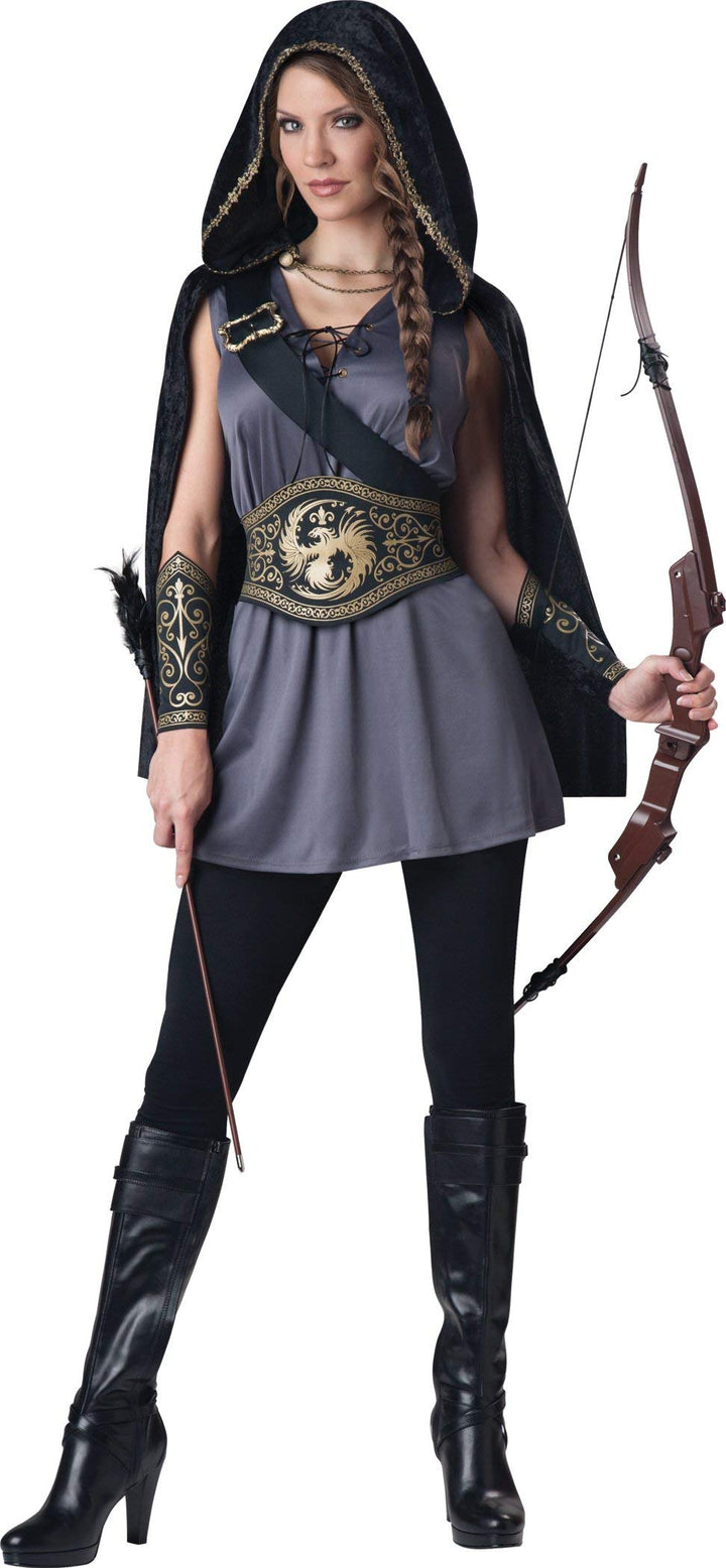 InCharacter Adult Huntress Fancy Dress Costume Small S Schwarz, S Schwarz