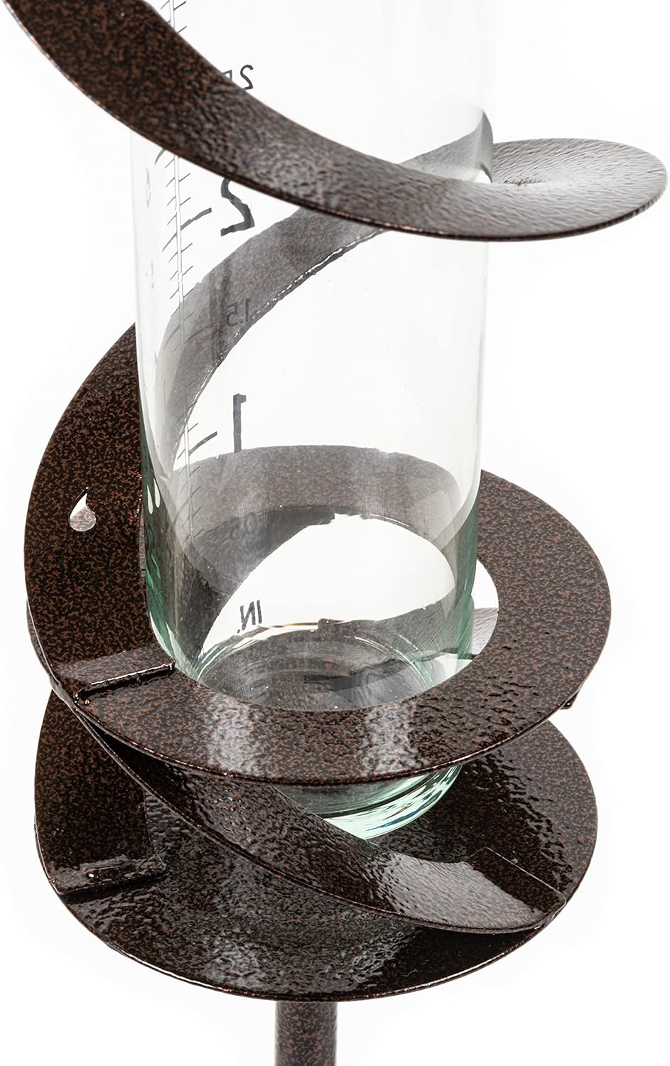 La Crosse 704-56357-INT Regenmesser Helix Spirale, Metall, gehämmert, Geh&amp;