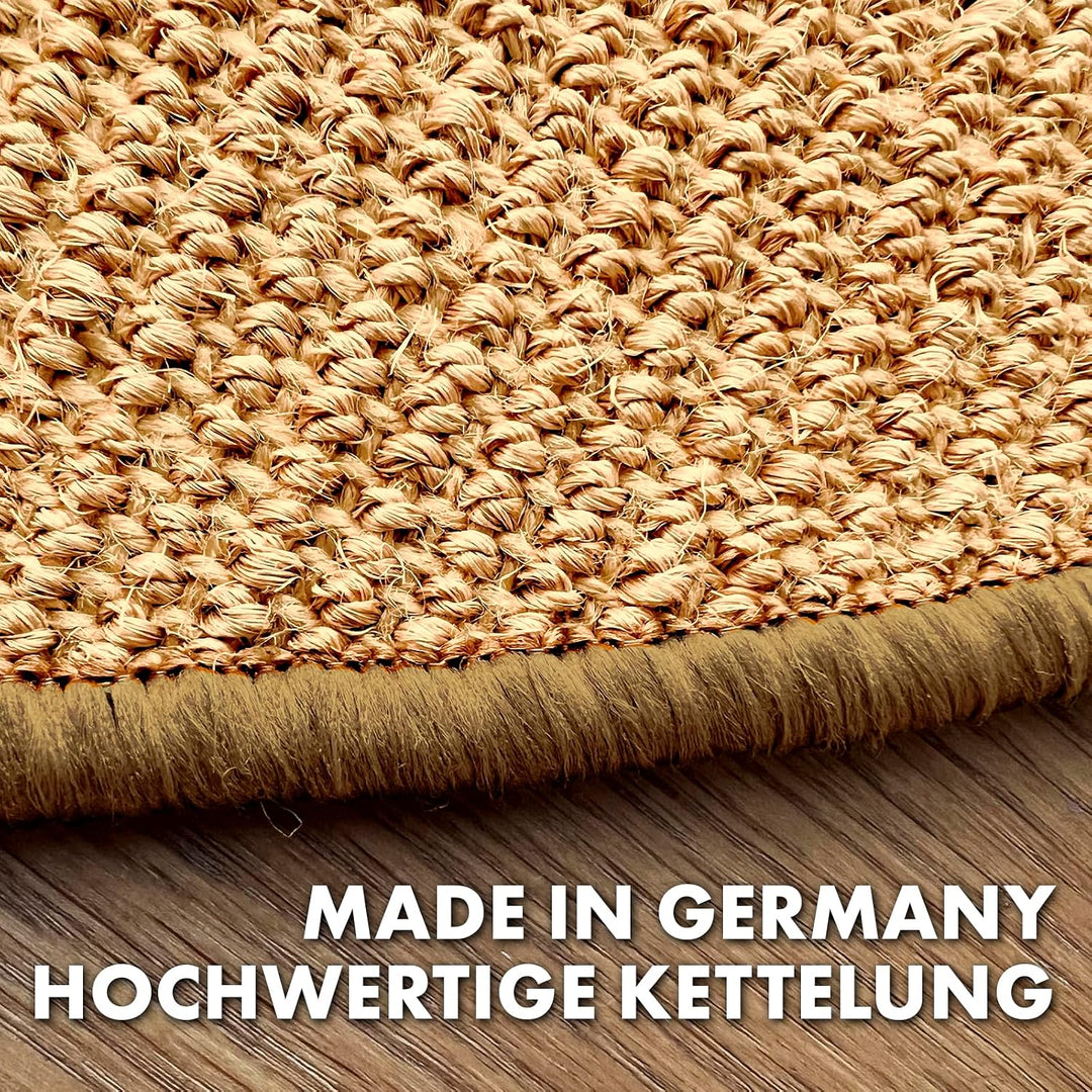 Floordirekt Katzen Kratzmatte rund 120cm Ø aus Natur Sisal Kratzteppich Kratzmöglichkeiten für Katze