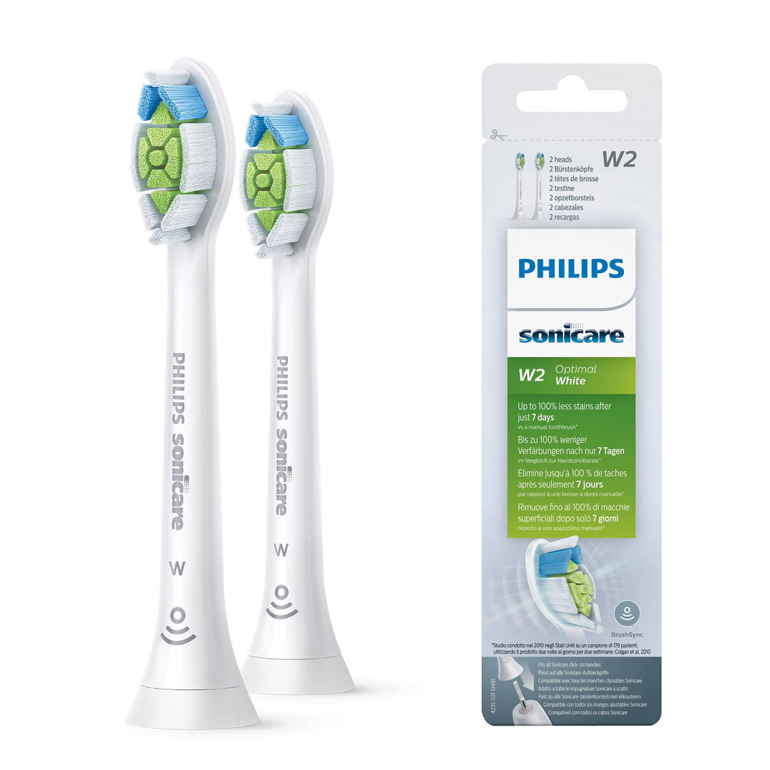 Philips Sonicare Original W2 Optimal Weiss Standard-Schallzahnbürstenköpfe - 2er-Pack in Weiss (Mode