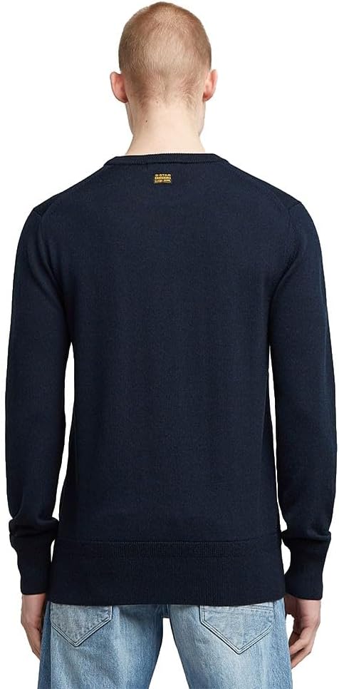 G-STAR Herren Premium core r Knit XS Blau (Salute D27686-b692-c742), XS Blau (Salute D27686-b692-c74