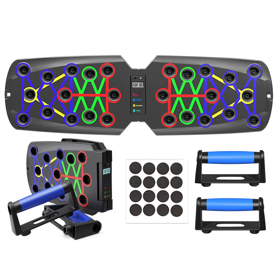 Wesoke Push Up Board 14 in 1 Multifunctional Liegestützständersystem für Männer, Frauen, tragbare Li