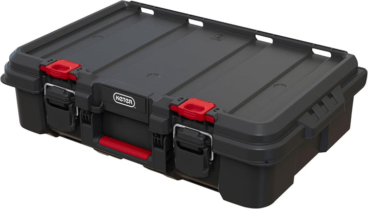 Keter Stack & Roll 253382 Aufbewahrungskoffer für Elektrowerkzeug, robust Aufbewahrungsbox für Elekt