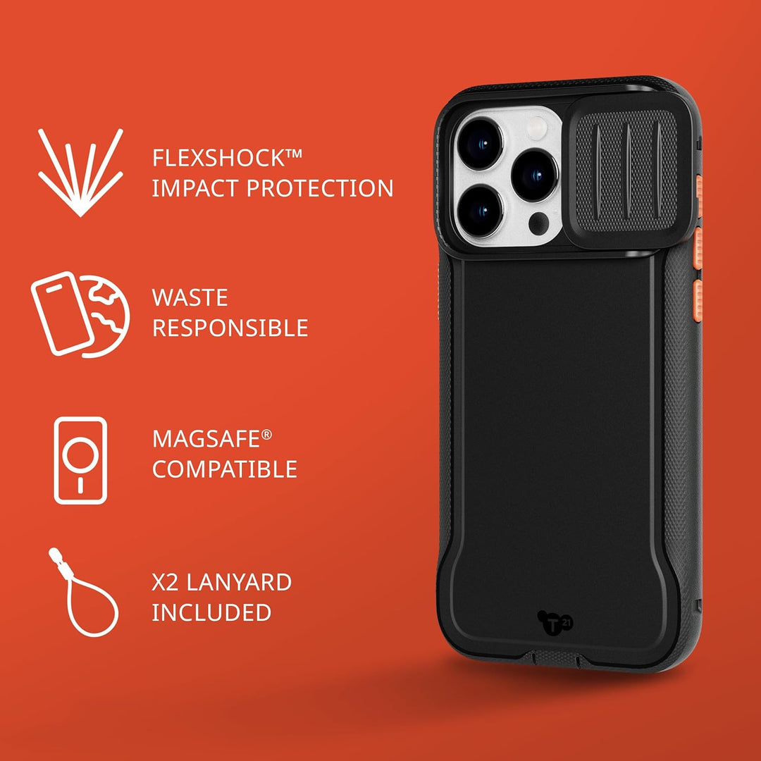 Tech21 Evo Max Hülle für iPhone 15 Pro Max - Kompatibel mit MagSafe - Aufprallschutz Hülle - Schlüss