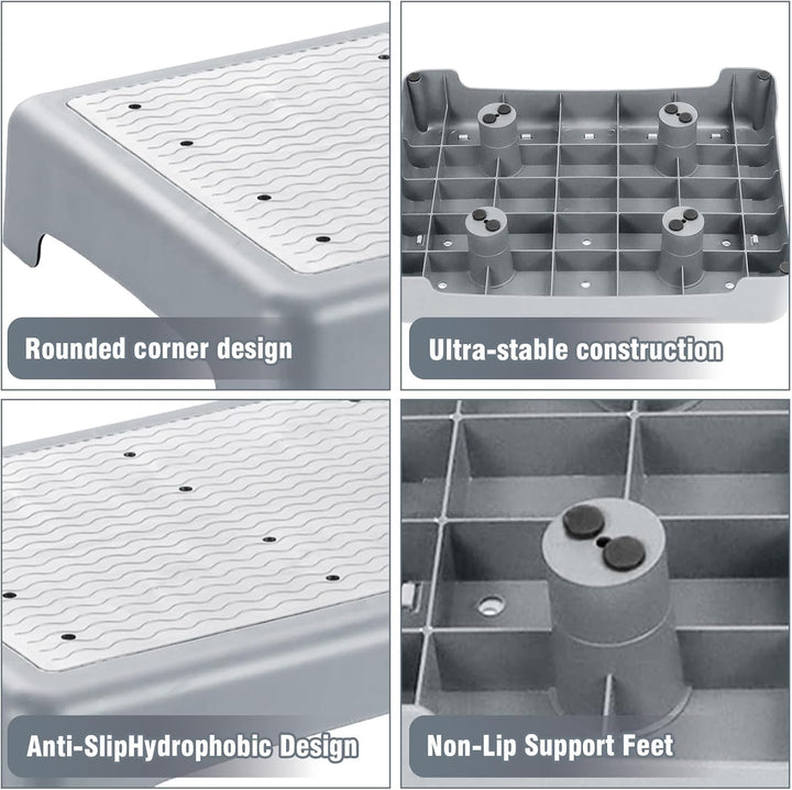 Anti-Rutsch Halbstufe, One Step Stool für Senioren, Trittstufe Bis 200 Kg, Einstiegshilfe für Senior