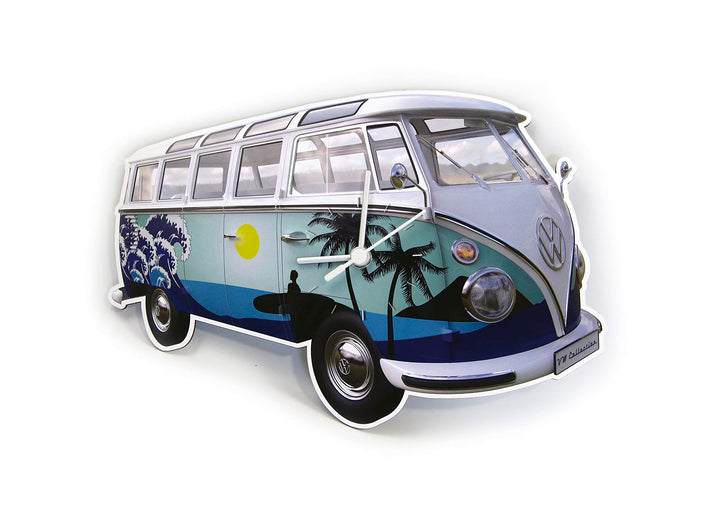 BRISA VW Collection - Volkswagen Wand-Werkstatt-Uhr-Zeitanzeiger-Clock-Zeitmesser im T1 Bus Design (