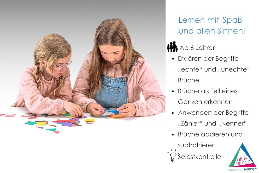 WISSNER® aktiv Lernen - 126 Farbige Rechenstäbe Cuisenaire - RE-Wood &amp; aktiv Lernen - 71 Bruchrechen