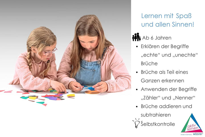 WISSNER® aktiv Lernen - 126 Farbige Rechenstäbe Cuisenaire - RE-Wood &amp; aktiv Lernen - 71 Bruchrechen