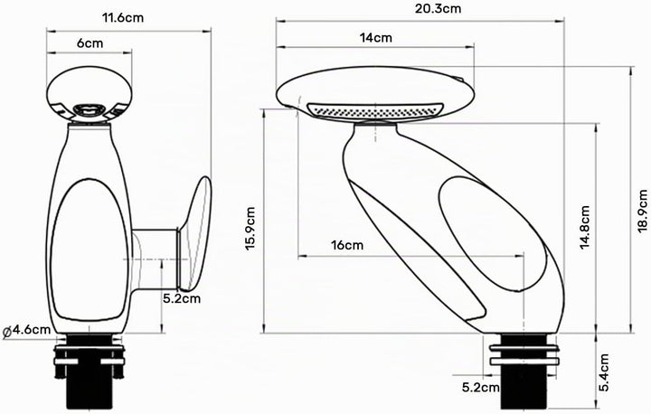 Wasserhahn Bad mit Ausziehbar Brause, Armatur Badezimmer mit 4 Strahlarten, 360° Drehbar badezimmer
