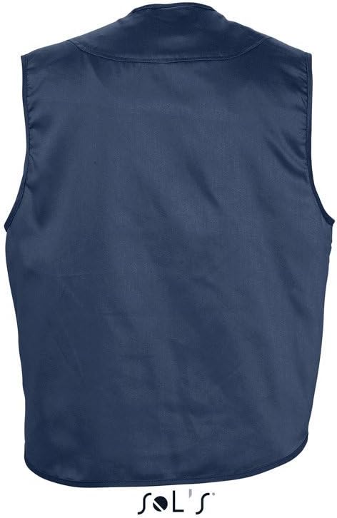 Sols Wild Reporterweste, Unisex, mehrere Taschen, Marineblau, Grösse XXL