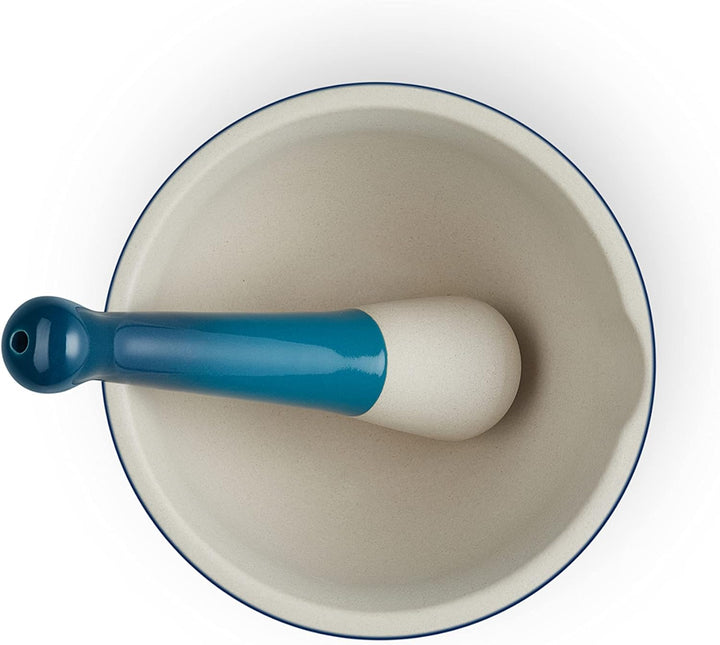 Le Creuset Mörser aus Steinzeug, 360 g, 300 ml, Deep Teal, 81209306420003, Deep Teal