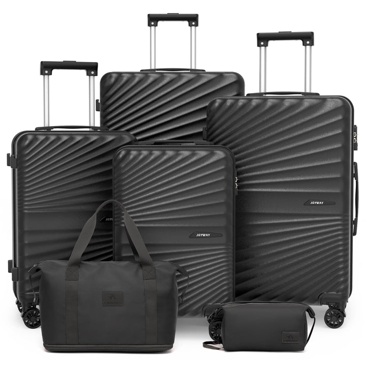 Joyway Kofferset 6tlg Hartschale Leicht mit 4 Rollen und TSA-Schloss Der Gepäcksets Enthält 1 Multif