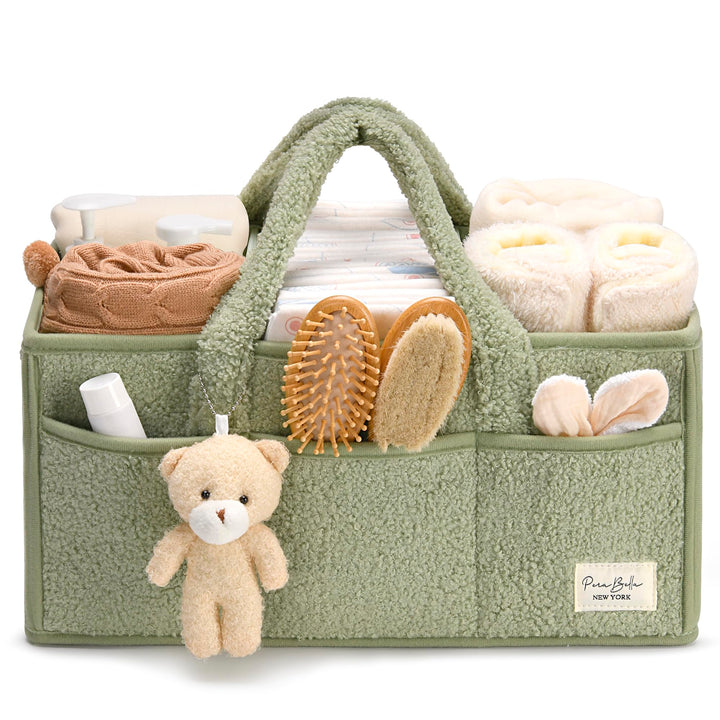 PeraBella Baby-Windel-Caddy Organizer für Wickeltisch, Baby-Aufbewahrungskorb für Windeln und Feucht
