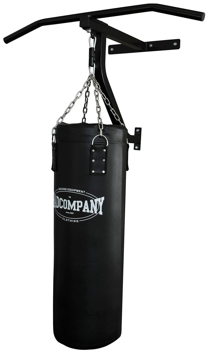 Bad Company Klimmzugstange, Boxsack und Wandhalterung im Set I gefüllter Sandsack 90 x 30 cm (23 kg)