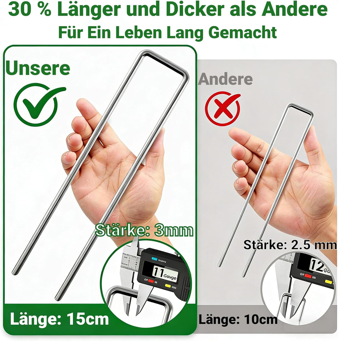 AMAGABELI GARDEN & HOME 500 Erdanker Bodenanker Anti-Rost Stück Aus Gehärtetem 150 MM Durchmesser Ø