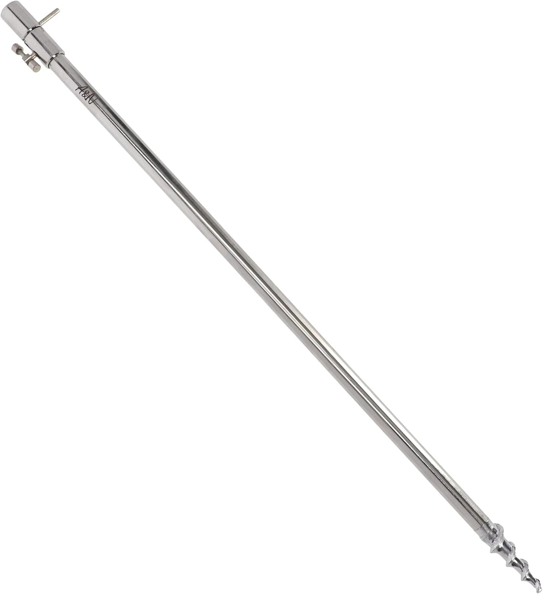 A&N 4 Stück Rutenhalter Bankstick Edelstahl Storm Pole Drill T-Screw 30-120cm 30-50 cm, 30-50 cm