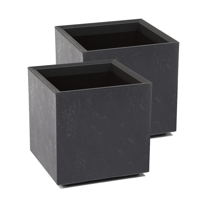 Kreher Set: 2 x XL Pflanzkasten Karo in verschiedenen Formaten und Farben. Tolle Beton Optik in Grau