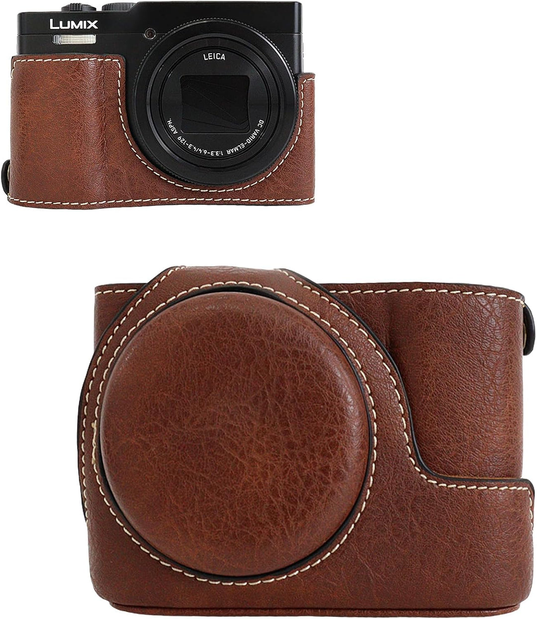 Rieibi TZ99 Kameratasche, PU Leder Kameratasche für Panasonic Lumix DC-TZ99 Digitalkamera, abnehmbar