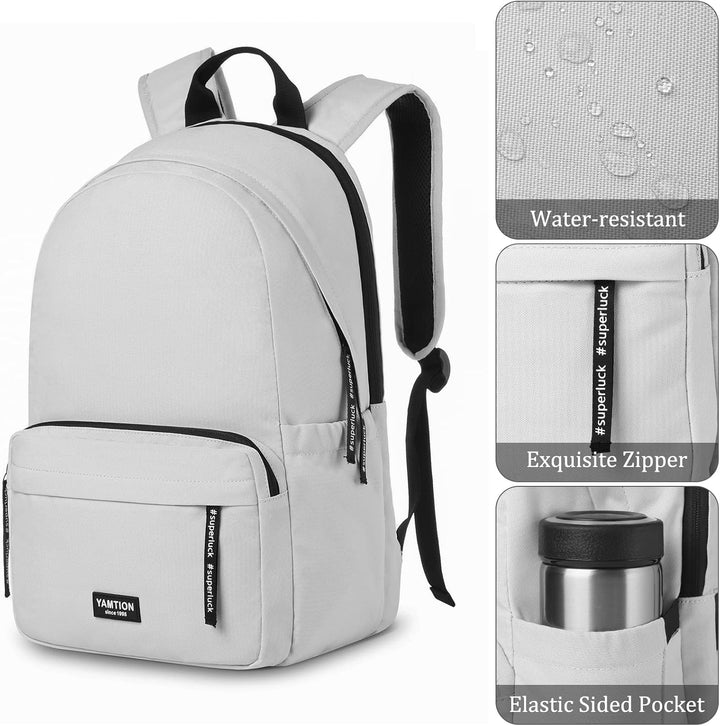 YAMTION Schulrucksack Teenager Jungen & Mädchen für 17.3 Zoll,Laptop Rucksack Damen Schulranzen Frau