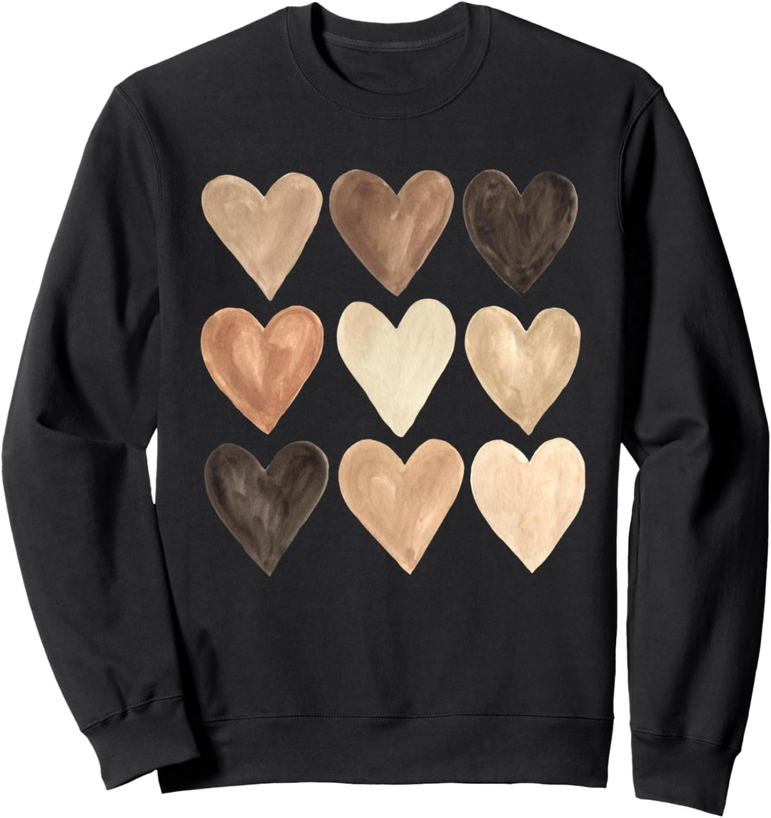 Valentine Shirts für Frauen Afroamerikaner Stolz Melanin Sweatshirt