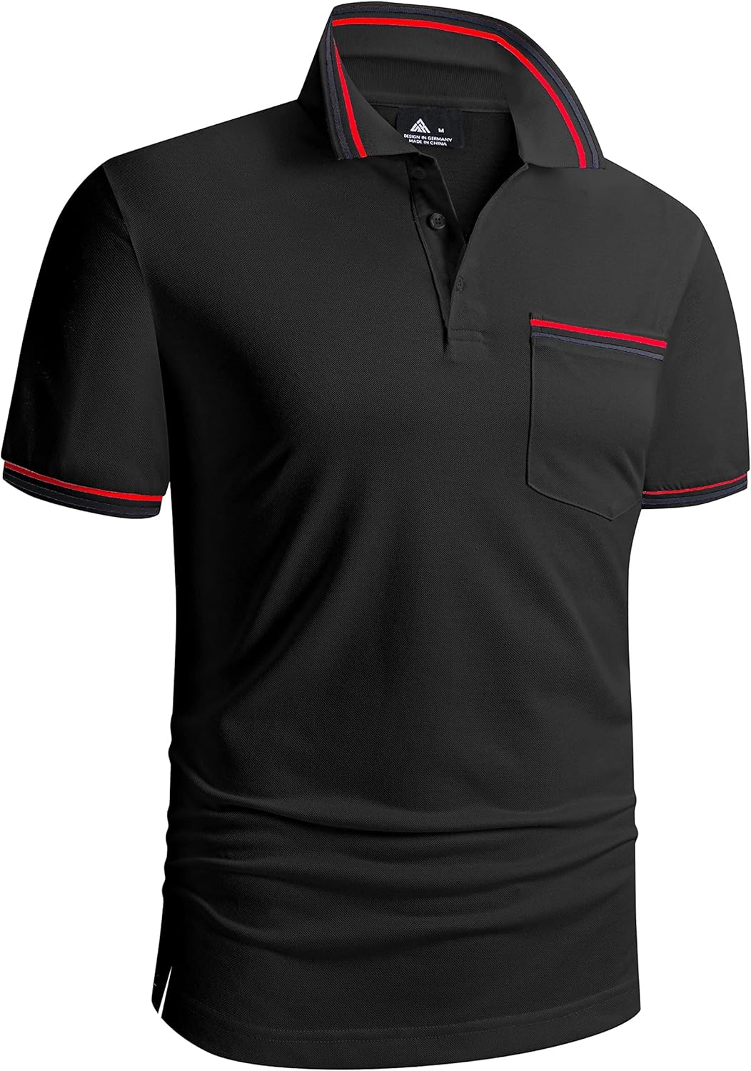 JACKETOWN Polo Shirts Herren Kurzarm Golf Poloshirt Schnelltrocknend Casual Sport Shirt Outdoor Atmu