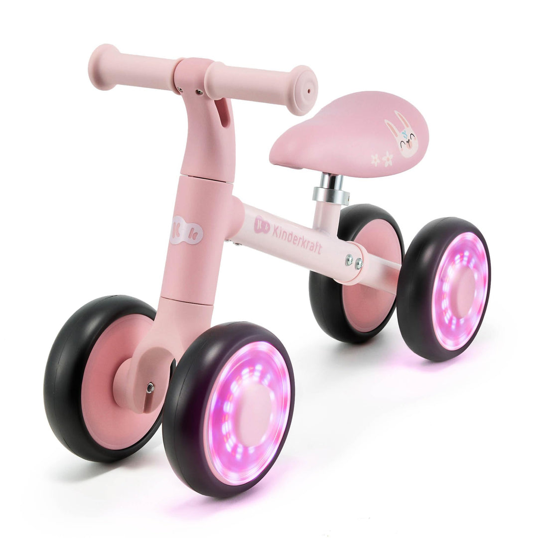 Kinderkraft Cutie Flash Laufrad, Lernlaufrad, Kinderlaufrad, Lauflernrad ohne Pedale, Räder mit LED-