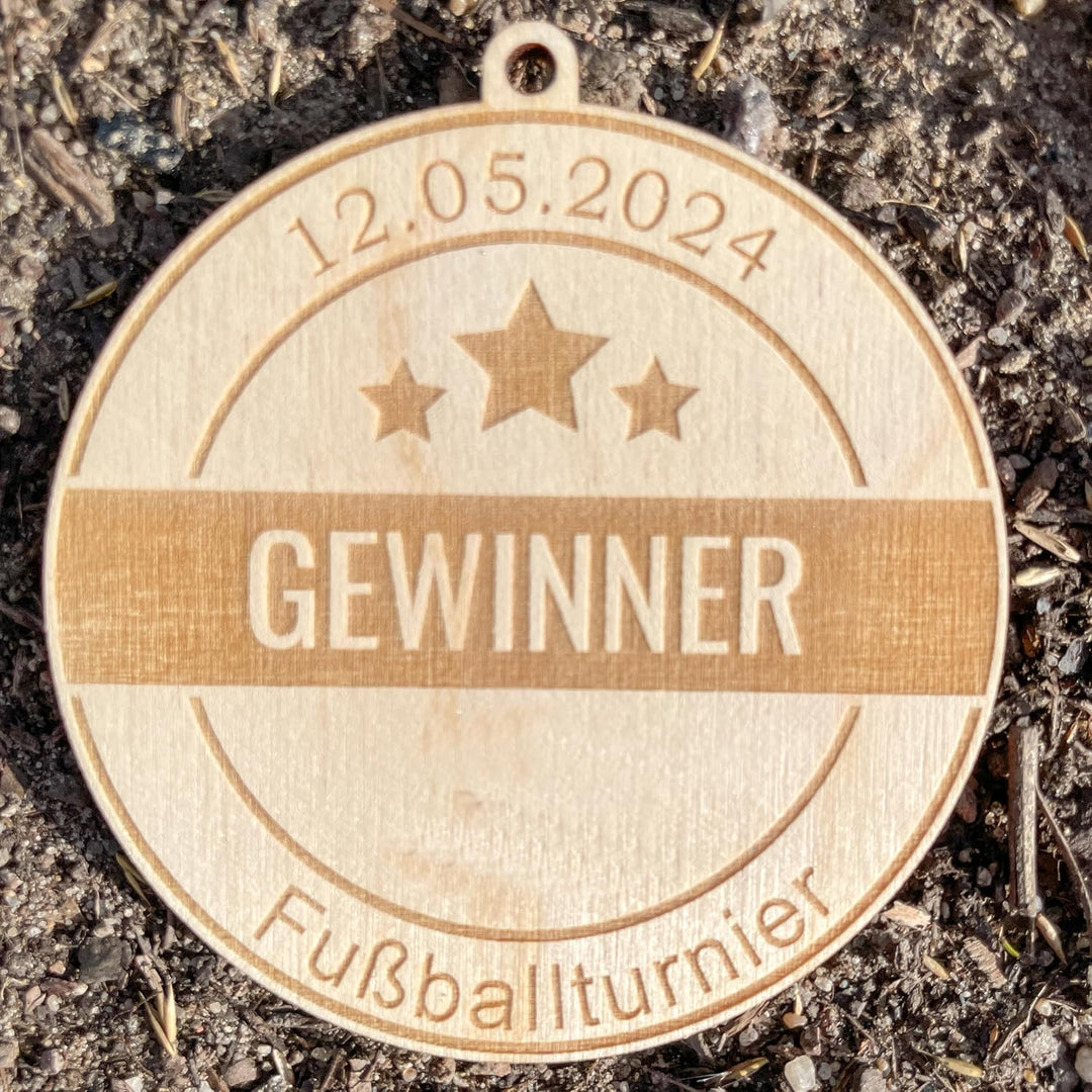 200 personalisierte Holzmedaillen - Laufveranstaltungen - Radsport - Vereine - Schule - Auszeichnung