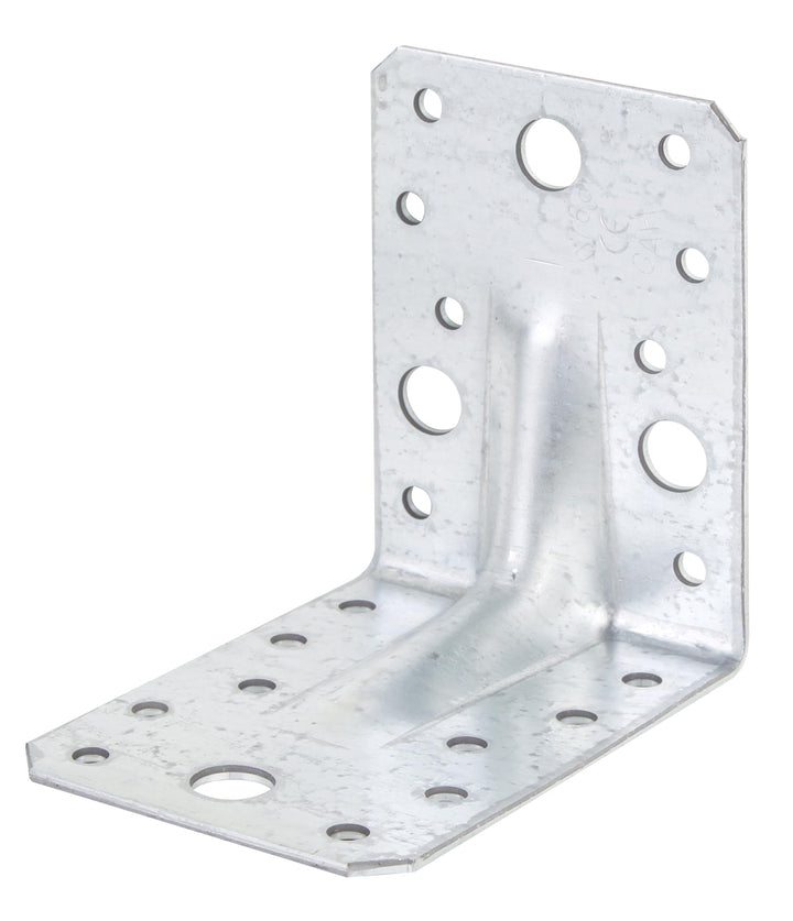 Alberts 837563 Schwerlast-Winkelverbinder mit Sicke | sendzimirverzinkt | 90 x 90 x 65 mm | 50er Set