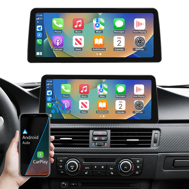 Road Top 12,3 Zoll Ultraschmaler Autoradio Carplay für BMW 3er CIC | für BMW 3er E90/E91/E92/E93 200