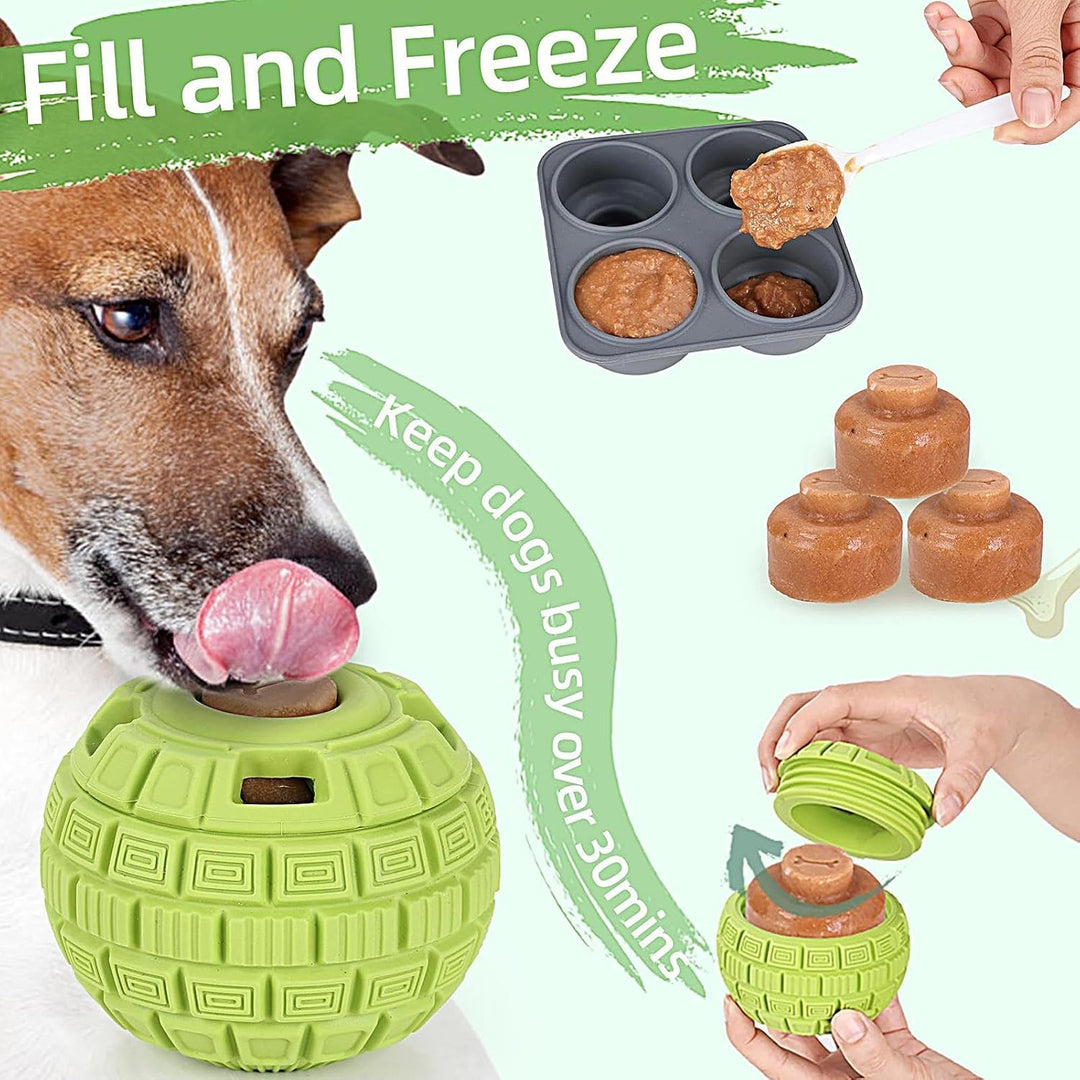 Popsicle Hundespielzeug, Leckerli-Dosierung, Kauspielzeug für Hunde mit 4 Mulden, Silikonschalen – E