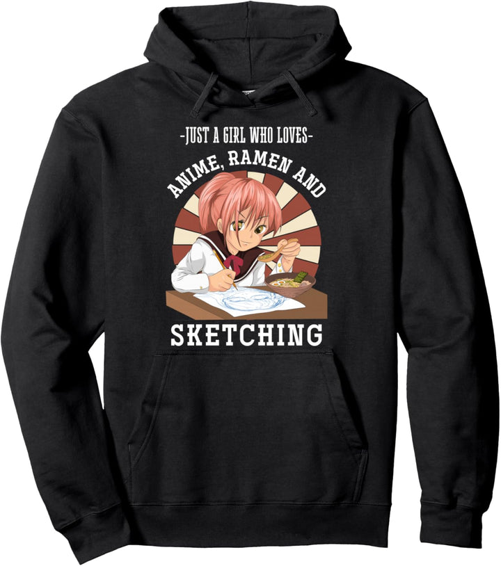 Japanische Nudelsuppe Manga Zeichnen Anime Ramen Mädchen Pullover Hoodie